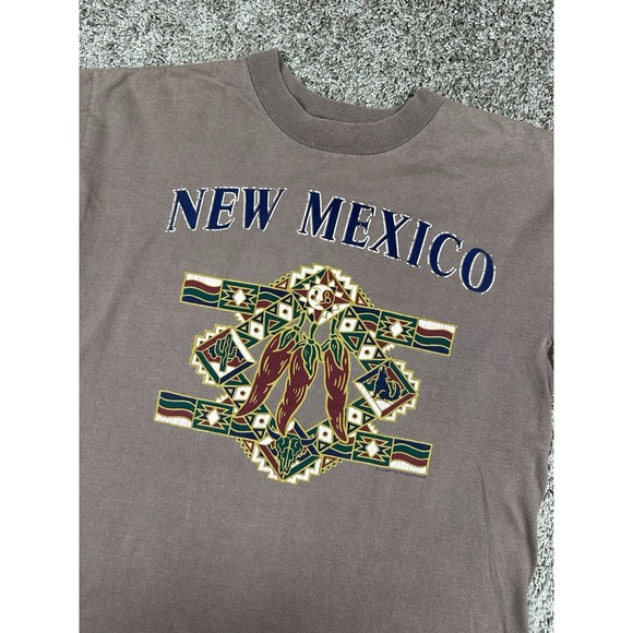 Tops - Vintage New Mexico Shirt M Southwest Chili Peppers USA Western Aztec Single Stic